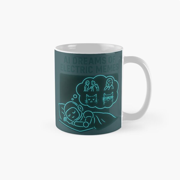 Item preview, AI Dreams of Electric Memes – Futuristic Robot Humor designed and sold by VoidBloom Studio.