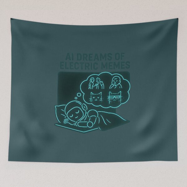 Item preview, AI Dreams of Electric Memes – Futuristic Robot Humor designed and sold by VoidBloom Studio.