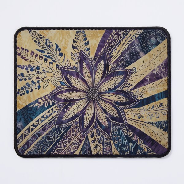 Item preview, Floral art purple blue designed and sold by In-Spirit24.