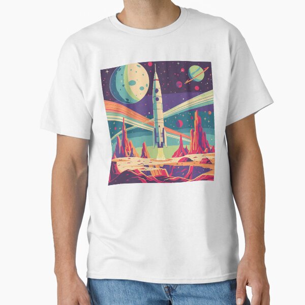 Item preview, Rocket Take Off Retro Space Scene designed and sold by Jcat7.