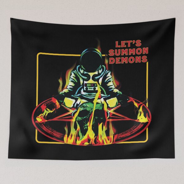 Item preview, LETS SUMMON DEMONS - Astronaut Occult Horror designed and sold by Scaryzz.
