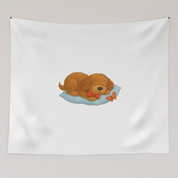 Item preview, Ted the cockapoo sleeping designed and sold by Thale's Designs.