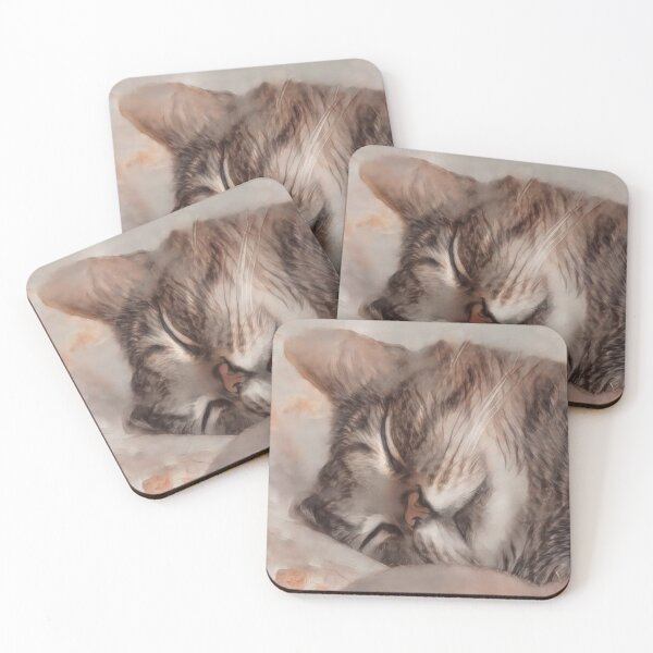 Item preview, Einstein the cat sleeping designed and sold by Pinkgnomie.