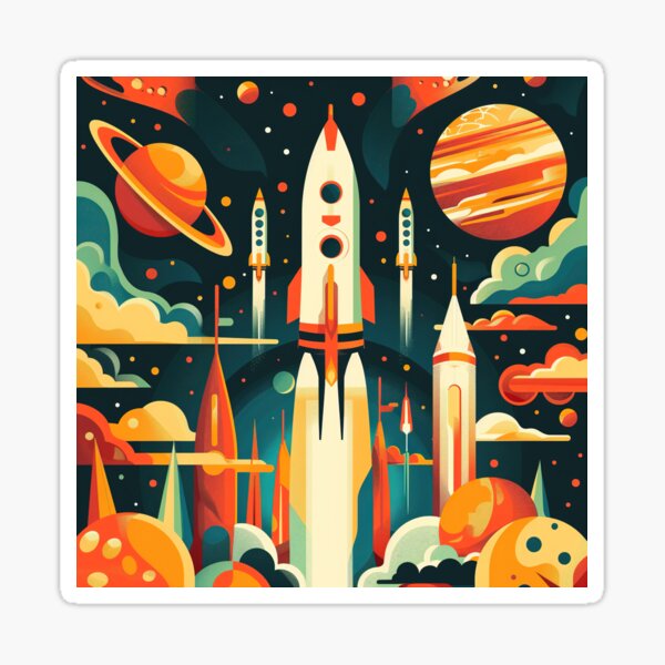 Item preview, Futuristic Space Rocket Sci-fi Poster designed and sold by Jcat7.