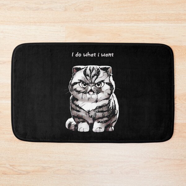 Item preview, I Do What I Want - Funny angry cat designed and sold by Scaryzz.