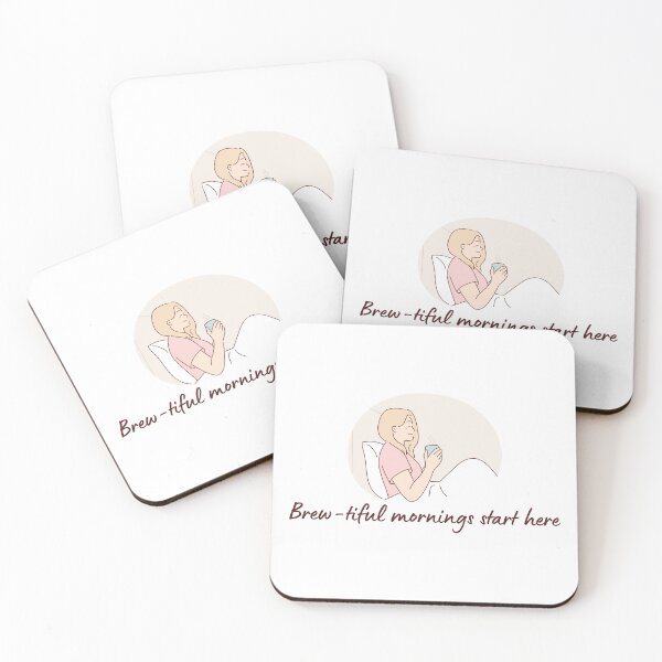 Item preview, Coffee Quote Pun Humor: Beautiful Mornings Start Here designed and sold by holaitssher.