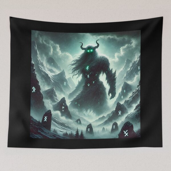 Item preview, "Gerðr – Norse Frost Giantess of Beauty and Earth | Mythic Rune Art" designed and sold by Umbra666.