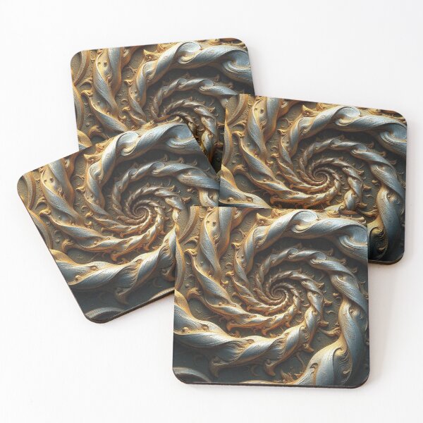 Item preview, Golden Spiral Dream – Ornate Abstract Fractal Design designed and sold by FASTUDIO10.
