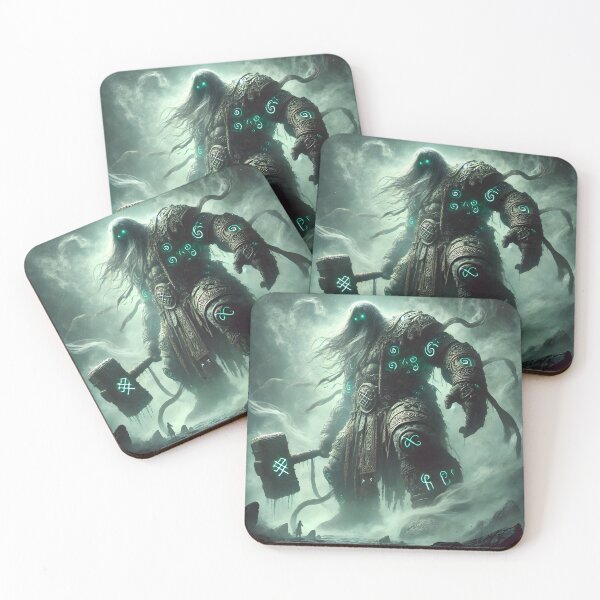 Item preview, "Skrymir the Runebound – Norse Giant of Mist and Might | Dark Fantasy Art" designed and sold by Umbra666.
