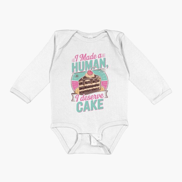 Item preview, I Made a Human, I Deserve Cake for mother  designed and sold by Kuku-Craft.