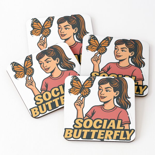 Item preview, Social Butterfly Girl with Monarch Funny Personality Design designed and sold by veinmerch.