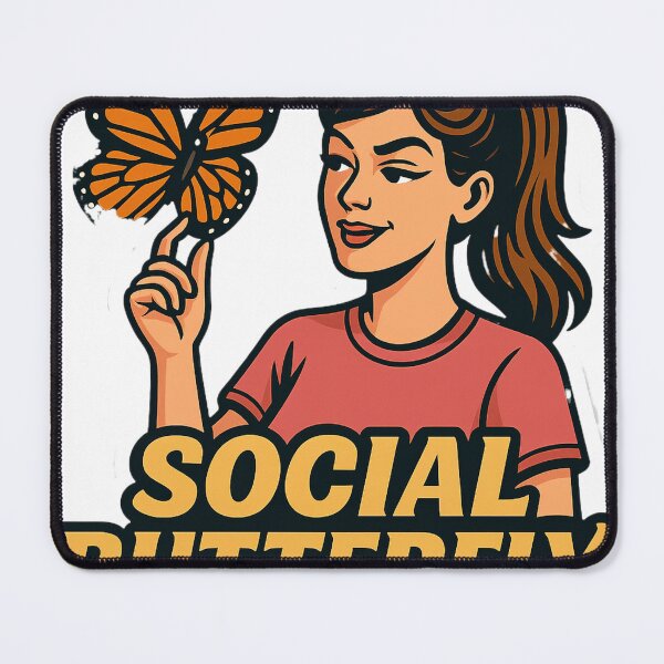 Item preview, Social Butterfly Girl with Monarch Funny Personality Design designed and sold by veinmerch.