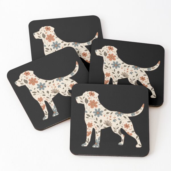 Item preview, Floral Retriever Dog Labrador Pet Art designed and sold by Blok45.