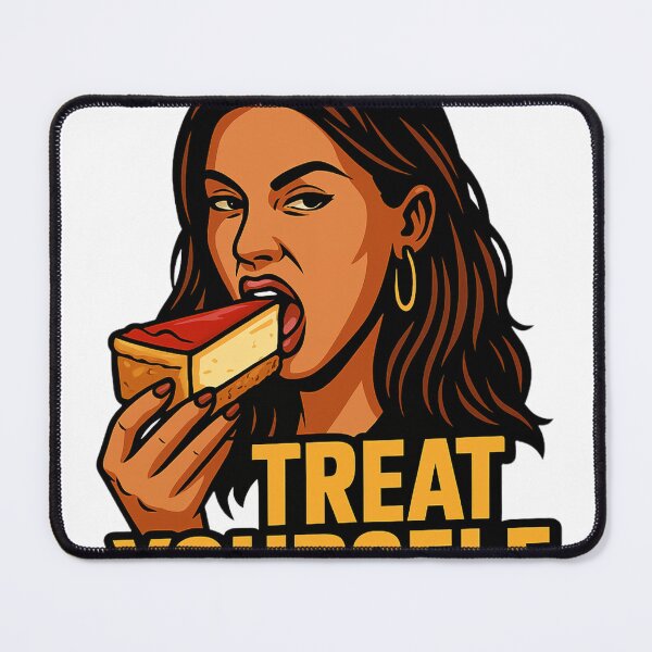 Item preview, Treat Yourself Cheesecake Eating Funny Self-Care Design designed and sold by veinmerch.