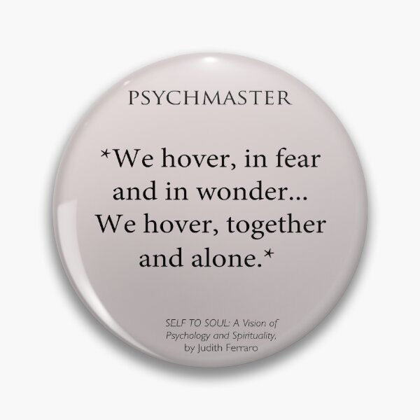 Item preview, "We Hover, in fear and in wonder" (dark lettering) on warm grey designed and sold by Psychmaster.