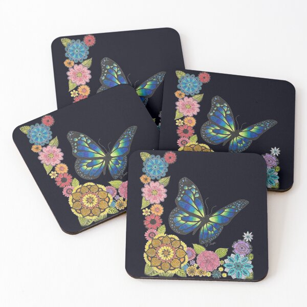 Item preview, butterfly with flowers black designed and sold by Fred  Terpe.