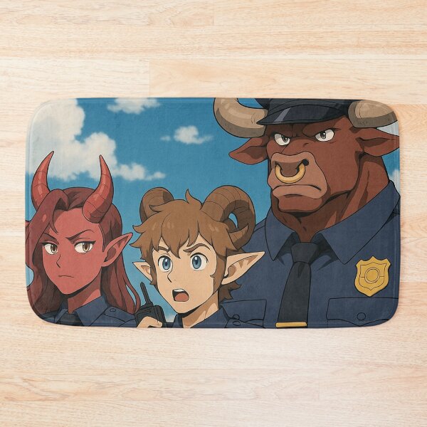 Item preview, Horn Squad: Tiefling, Satyr & Minotaur Police Team 01 designed and sold by AIfolklore.