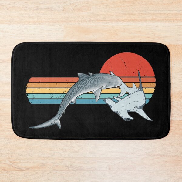 Item preview, Tiger Shark Hammerhead Shark Retro Sunset designed and sold by NicGrayGraphic.