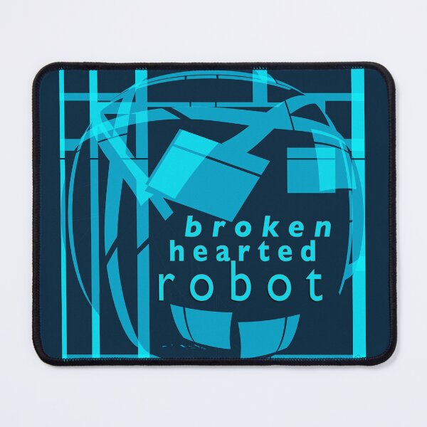 Item preview, Blue "Broken Hearted Robot"on Dark Blue designed and sold by Psychmaster.