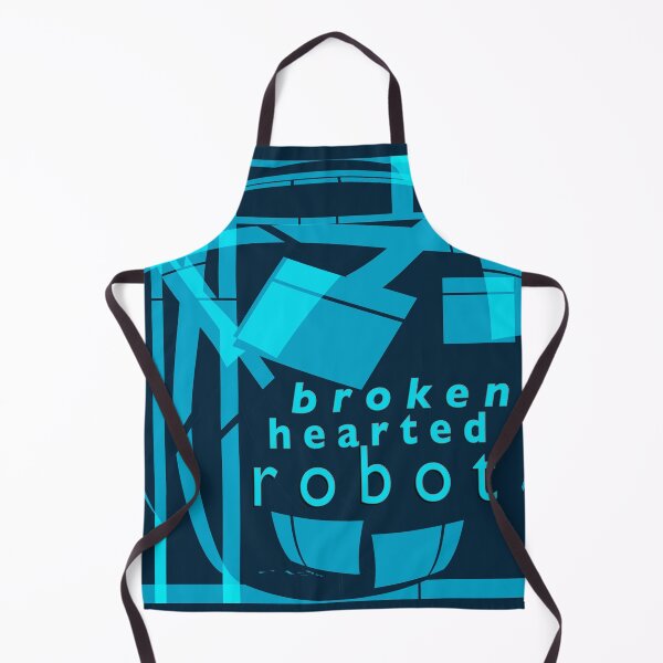 Item preview, Blue "Broken Hearted Robot"on Dark Blue designed and sold by Psychmaster.