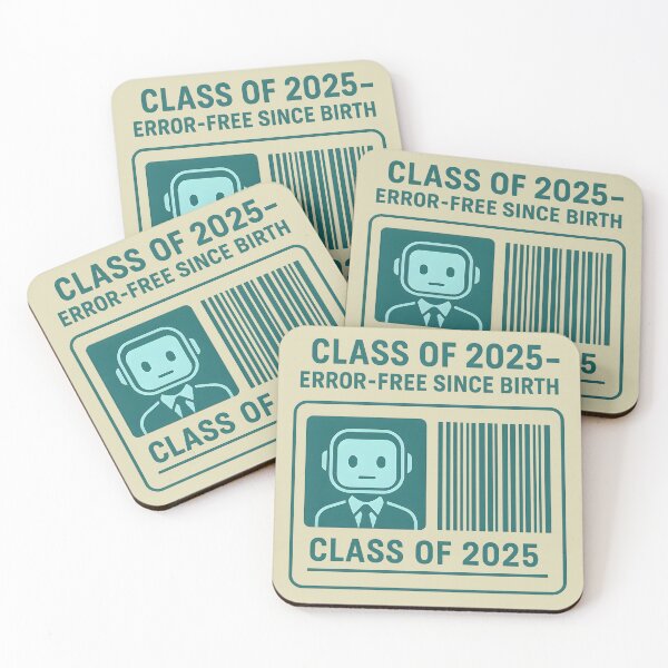 Item preview, Class of 2025 – Error-Free Since Birth Robot ID Badge Design designed and sold by VoidBloom Studio.