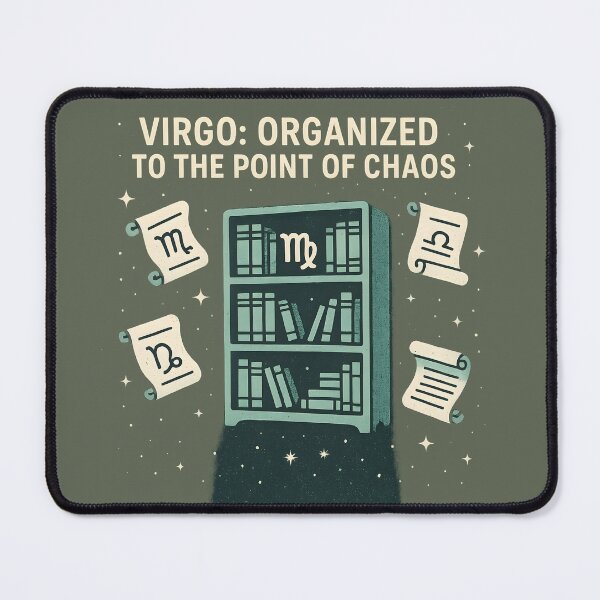 Item preview, Virgo: Organized to the Point of Chaos – Zodiac Bookshelf Design designed and sold by VoidBloom Studio.