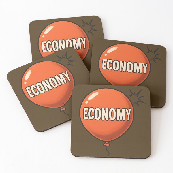 Item preview, Economy Balloon – Satirical Economic Bubble Pop Design designed and sold by VoidBloom Studio.