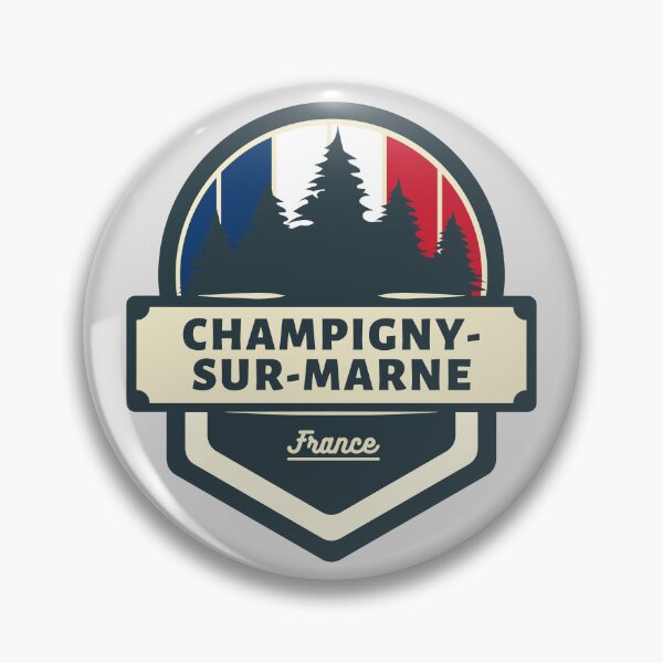 Item preview, Champigny-sur-Marne France Retro Vintage Badge designed and sold by World Designs.