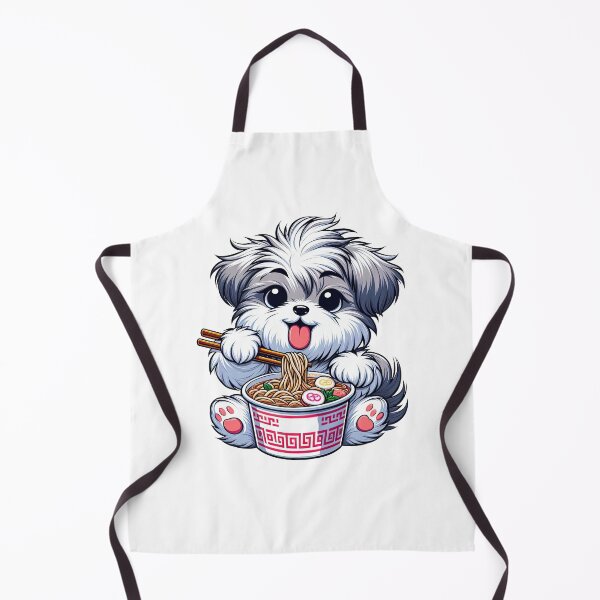 Item preview, Skye Terrier Anime Dog Eating Ramen Noodles designed and sold by doodIllustrate.