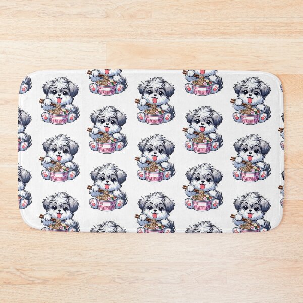 Item preview, Skye Terrier Anime Dog Eating Ramen Noodles designed and sold by doodIllustrate.
