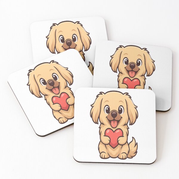 Item preview, Cute Tibetan Spaniel Holding a Heart – Adorable Cartoon Dog Lover Gift designed and sold by DoodleWoofs.