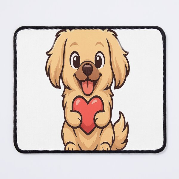 Item preview, Cute Tibetan Spaniel Holding a Heart – Adorable Cartoon Dog Lover Gift designed and sold by DoodleWoofs.