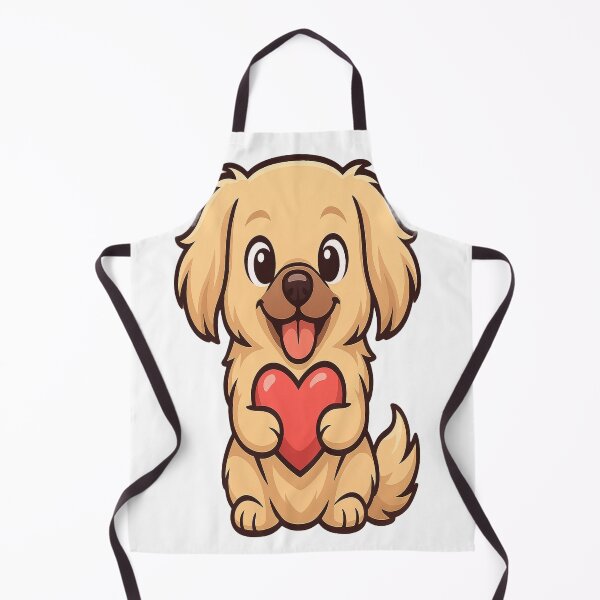 Item preview, Cute Tibetan Spaniel Holding a Heart – Adorable Cartoon Dog Lover Gift designed and sold by DoodleWoofs.