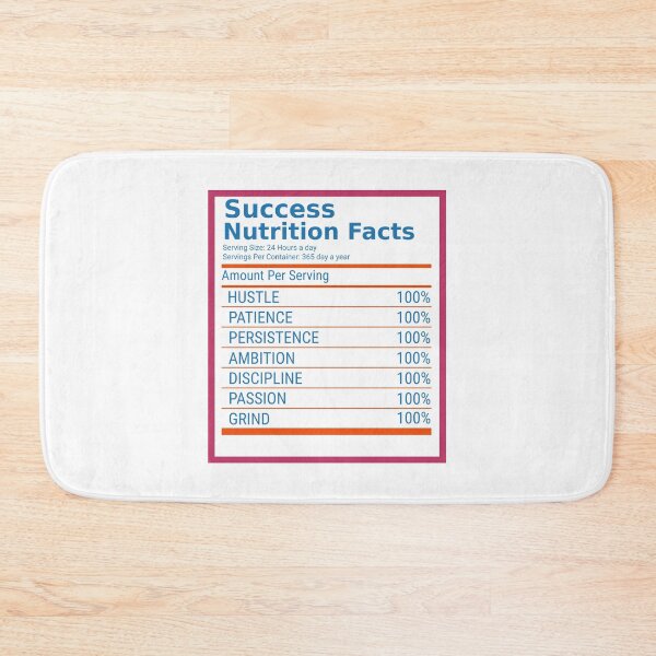 Item preview, Success Nutrition Label - Hustle, Discipline, Ambition Poster designed and sold by GRITMOOD.