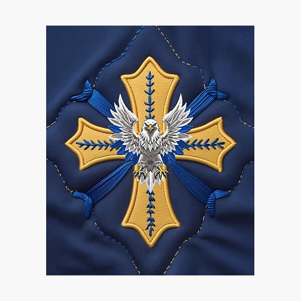 Item preview, Embroidered Swedish Eagle Design  Bold National Wildlife Patch designed and sold by ArtDesignTp.