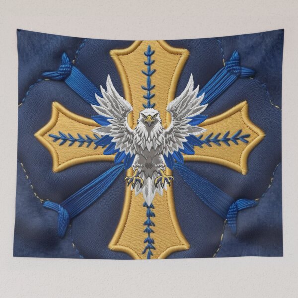 Item preview, Embroidered Swedish Eagle Design  Bold National Wildlife Patch designed and sold by ArtDesignTp.