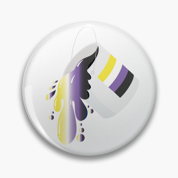Item preview, Nonbinary Pride Overflow – Paint Can Art designed and sold by Rainbowtree8.