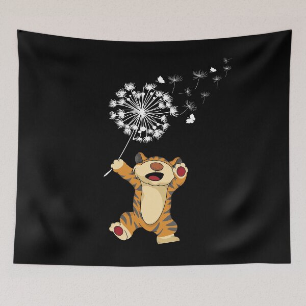 Item preview, Cute Tiger Lover Kids Dandelion Flower Baby Tiger designed and sold by DSWShirts.