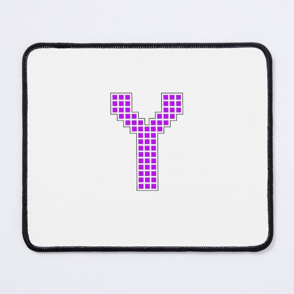 Item preview, Uppercase Y - Purple Pixel Block Character designed and sold by PixelGlyphs.