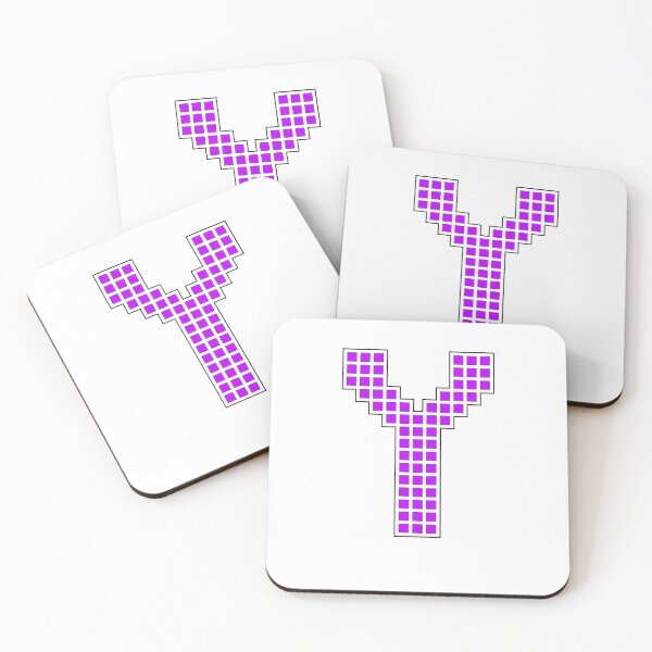 Item preview, Uppercase Y - Purple Pixel Block Character designed and sold by PixelGlyphs.