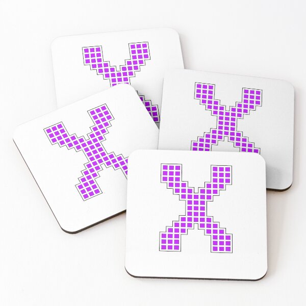 Item preview, Uppercase X - Purple Pixel Block Character designed and sold by PixelGlyphs.