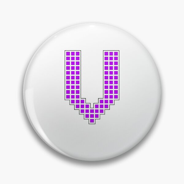 Item preview, Uppercase V - Purple Pixel Block Character designed and sold by PixelGlyphs.