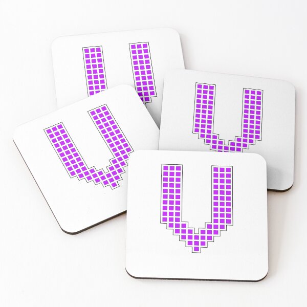 Item preview, Uppercase V - Purple Pixel Block Character designed and sold by PixelGlyphs.