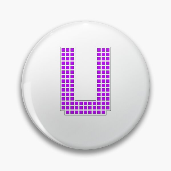Item preview, Uppercase U - Purple Pixel Block Character designed and sold by PixelGlyphs.