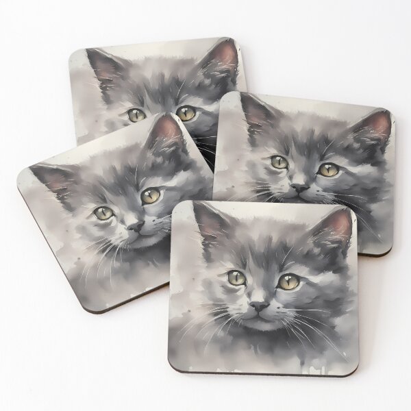 Item preview, Dark Gray Kitten Portrait designed and sold by CalmnessbyChoice.