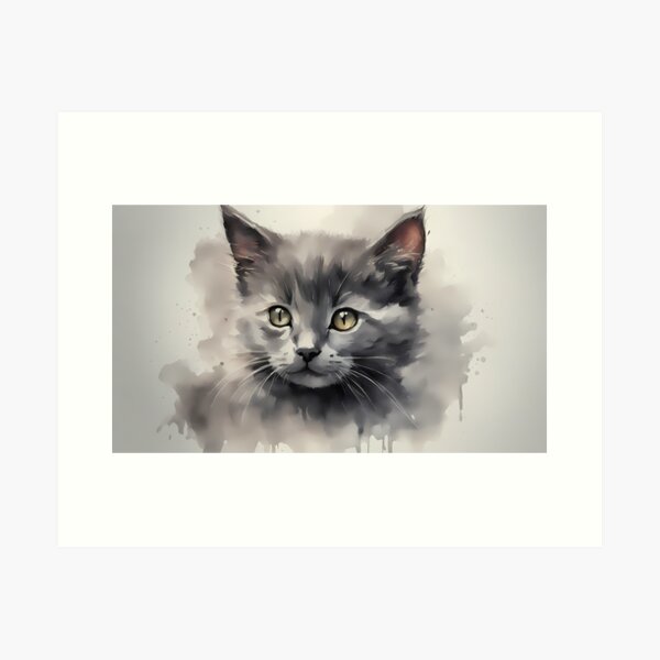 Item preview, Dark Gray Kitten Portrait designed and sold by BookCovered.