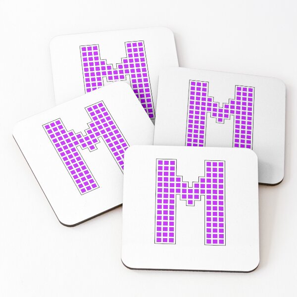 Item preview, Uppercase M - Purple Pixel Block Character designed and sold by PixelGlyphs.