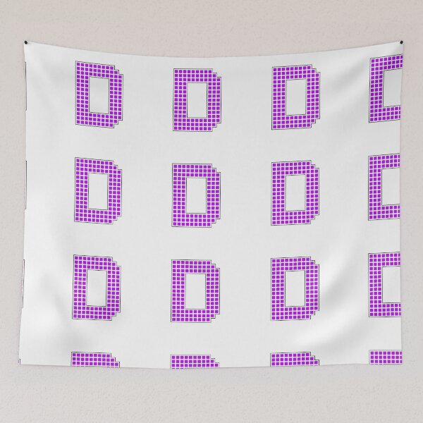 Item preview, Uppercase D - Purple Pixel Block Character designed and sold by PixelGlyphs.