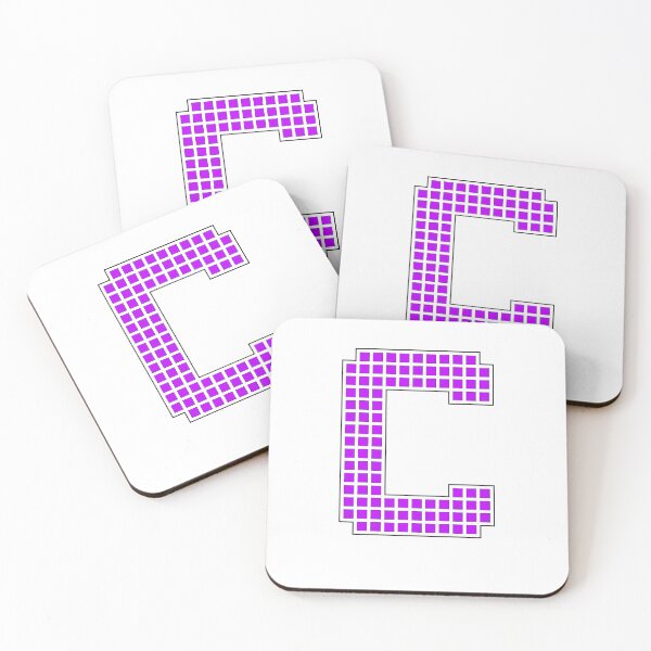 Item preview, Uppercase C - Purple Pixel Block Character designed and sold by PixelGlyphs.