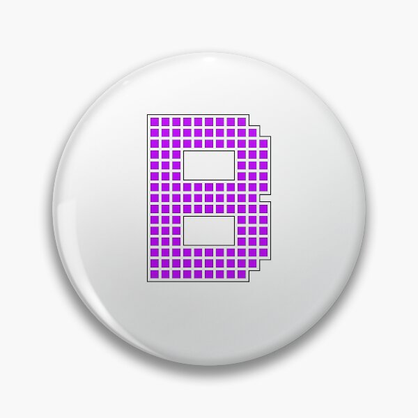 Item preview, Uppercase B - Purple Pixel Block Character designed and sold by PixelGlyphs.
